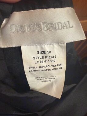 David's Bridal Black Women's dress